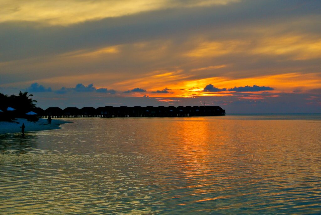 Maldives Water Villa Sunset