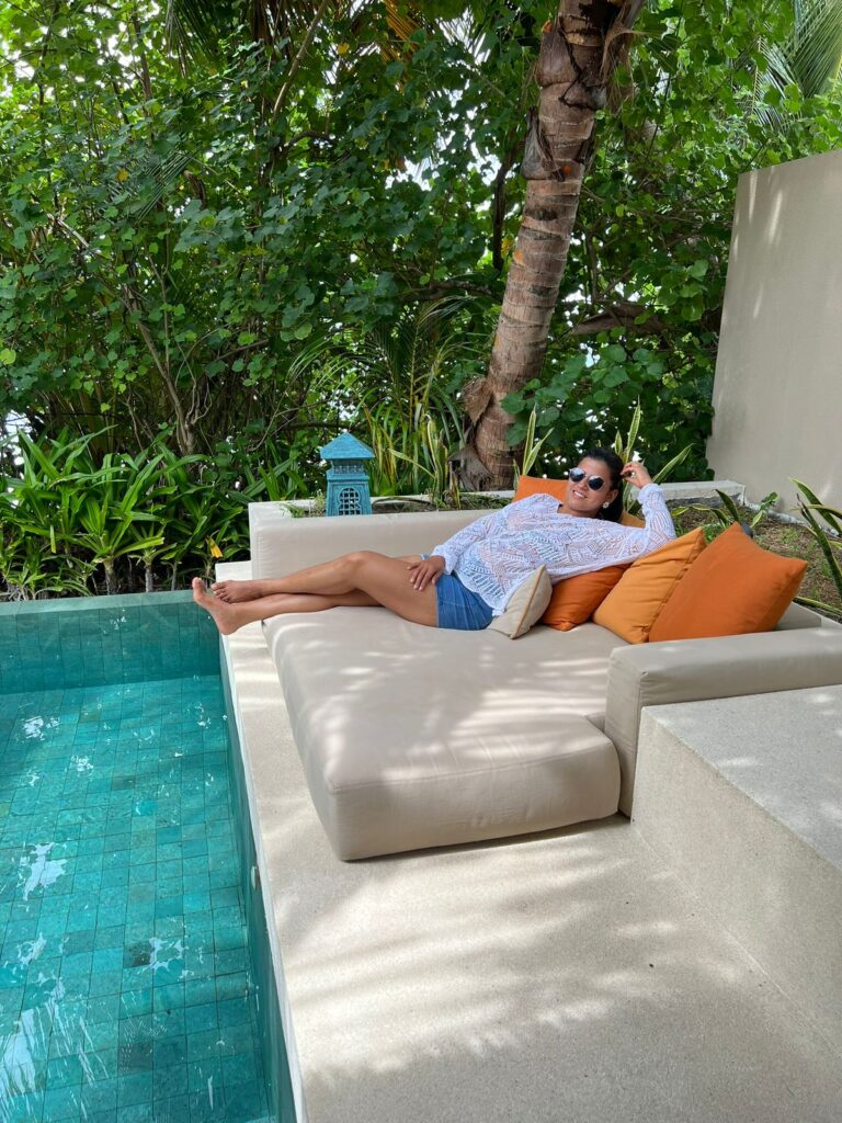 Beach villa with pool